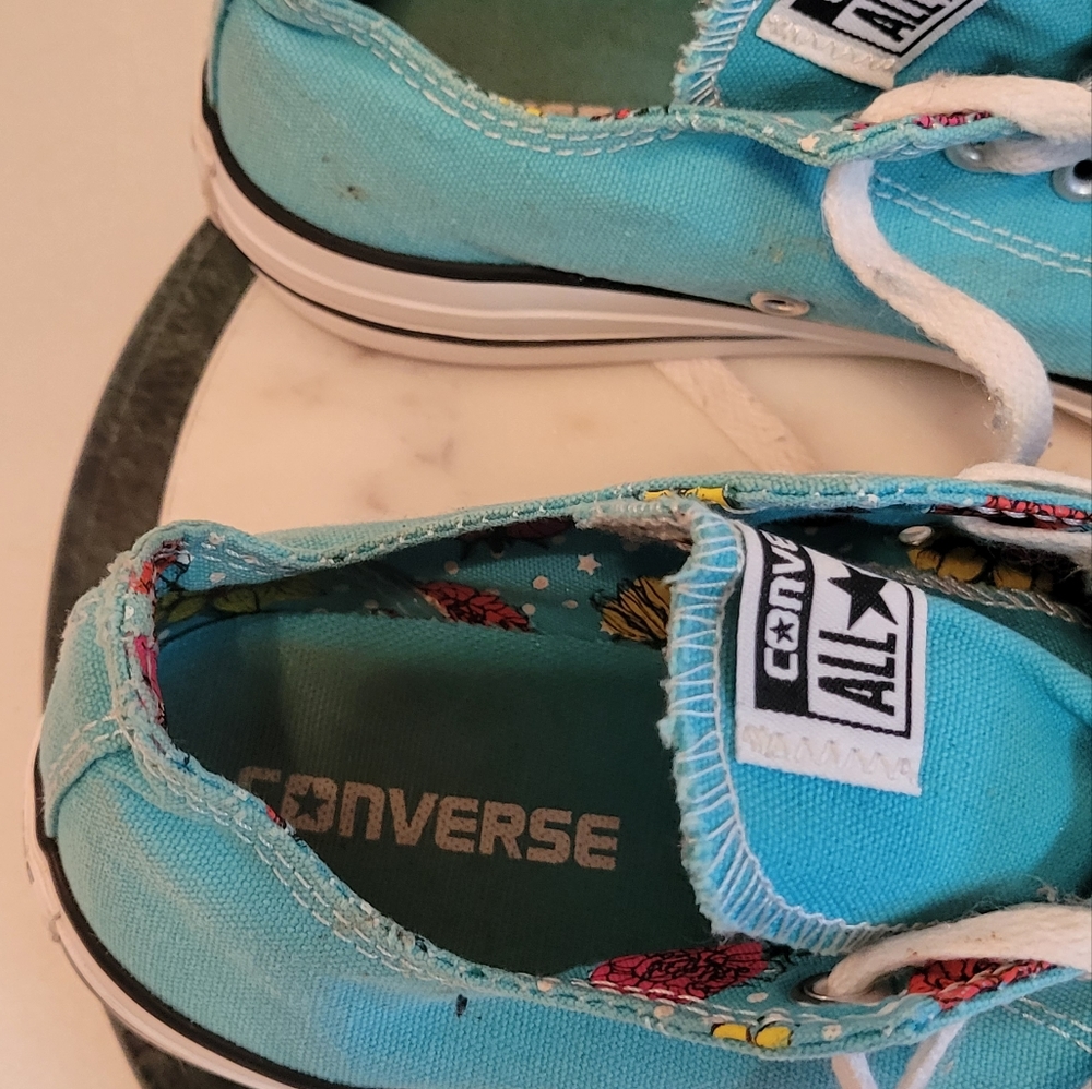 Floral Turquoise Converse - Picture 9 of 16